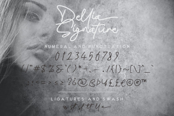 Dellia Signature Font Poster 9
