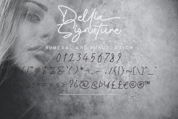 Dellia Signature Font Poster 10