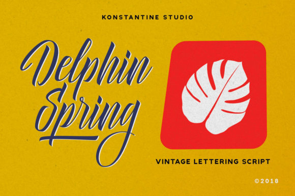Delphin Spring Font Poster 1