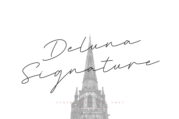 Deluna Signature Font Poster 1