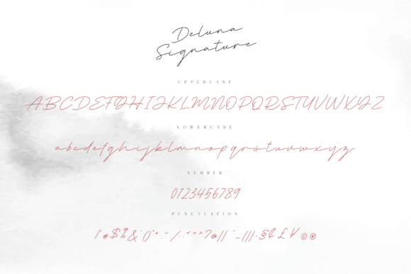 Deluna Signature Font Poster 9