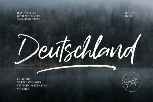 Deutchsland Signature Font Poster 1