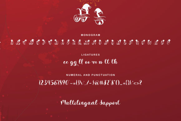 Diary Santa Monogram Font Poster 8