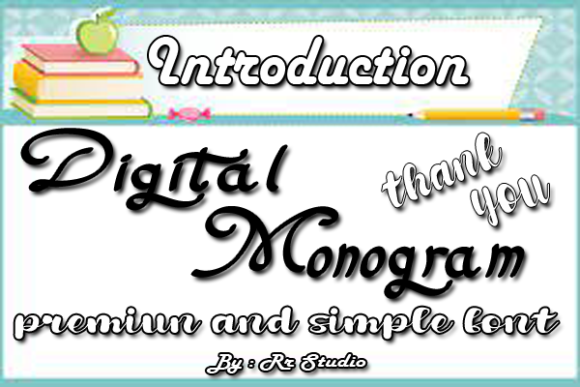 Digital Monogram Font Poster 1