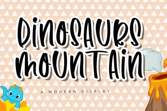 Dinosaurs Mountain Font Dinosaurs Mountain Font Poster 1