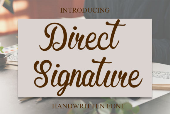 Direct Signature Font Poster 1