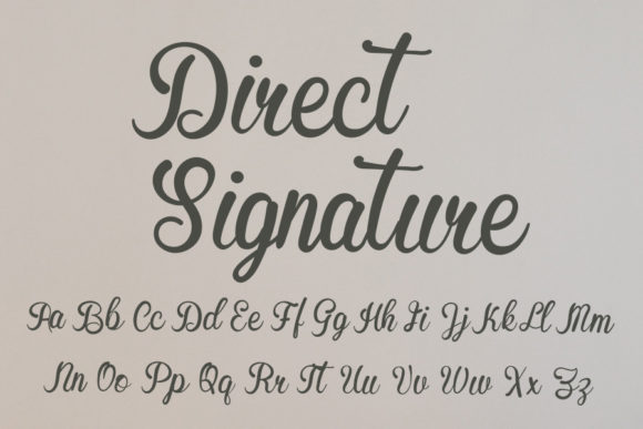 Direct Signature Font Poster 4