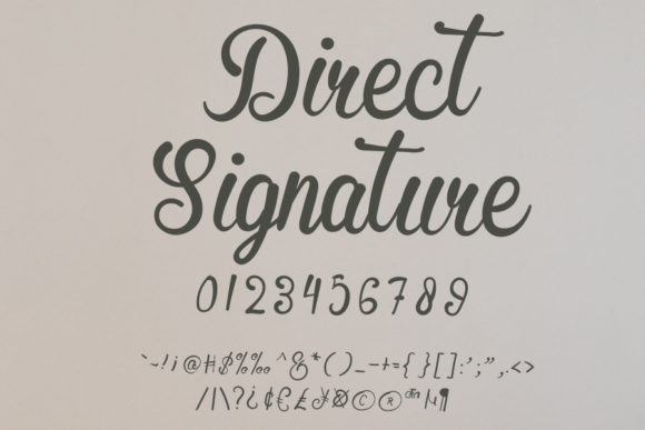 Direct Signature Font Poster 5