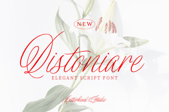 Distoniare Script Font Poster 1