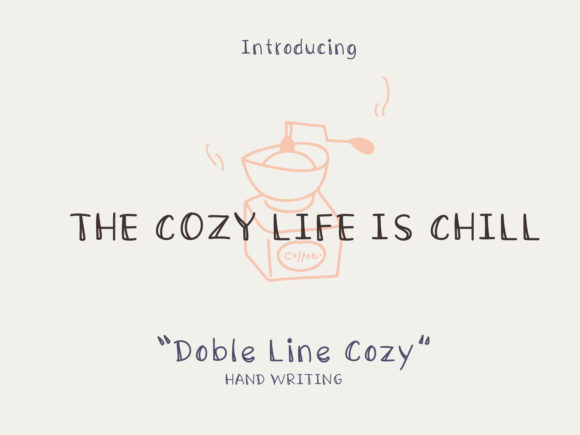 Double Line Cozy Font Poster 1