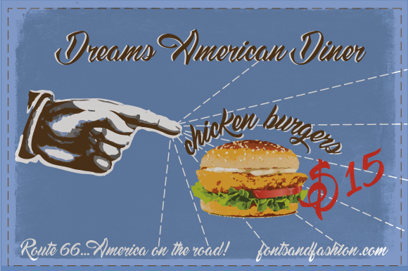 Dreams American Diner Font Poster 1