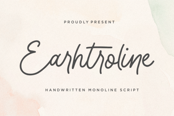 Earhtroline Font Earhtroline Font Poster 1