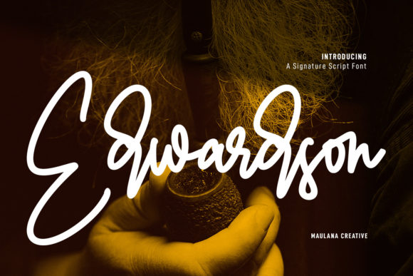 Edwardson Signature Font Poster 1