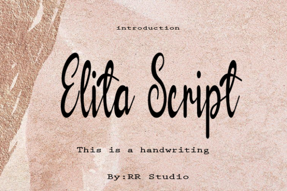 Elita Script Font Poster 1