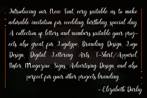 Elizabeth Darby Font Poster 2