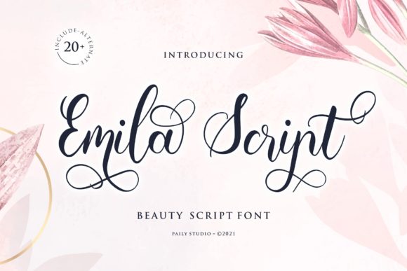 Emila Script Font Poster 1