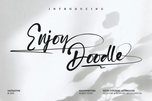 Enjoy Doodle Font Enjoy Doodle Font Poster 1