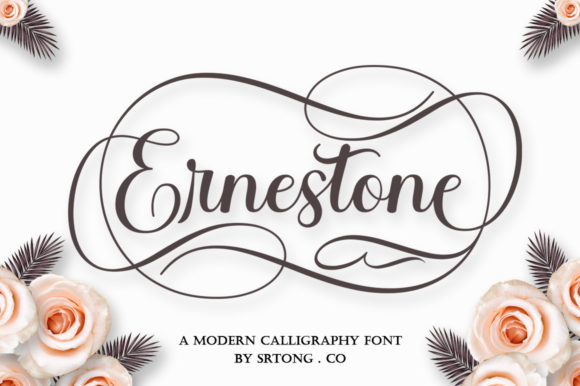 Ernestone Script Font Poster 14