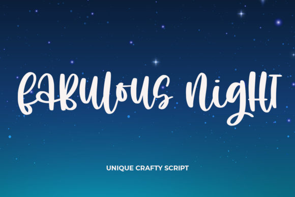 Fabulous Night Font Poster 1
