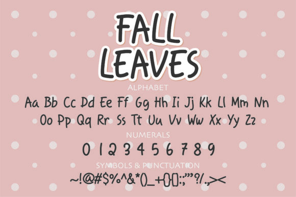 Fall Leaves Font Poster 2