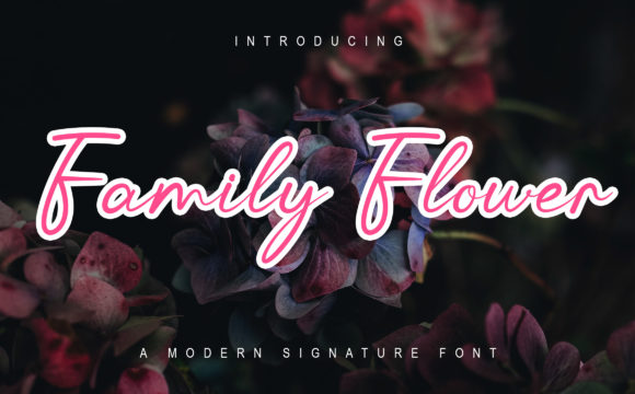 Family Flower Font Poster 1