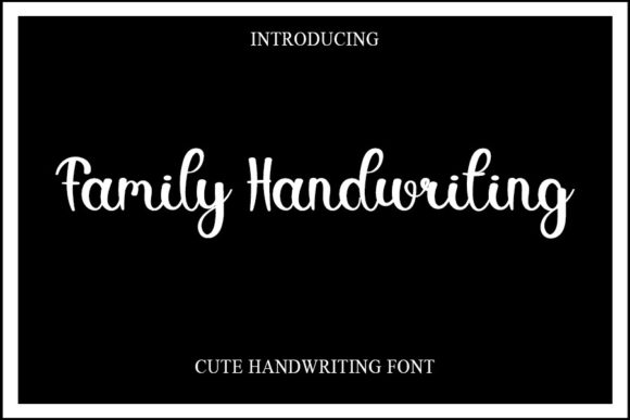 Family Handwriting Font Poster 1