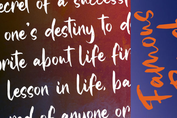 Famous Brush Font Poster 4