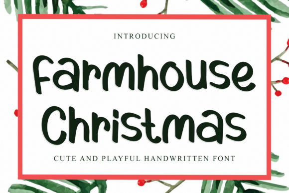 Farmhouse Christmas Font Poster 1