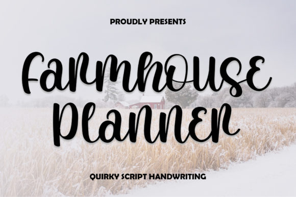 Farmhouse Planner Font Poster 1