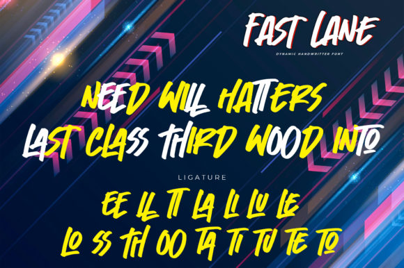 Fast Lane Font Poster 7