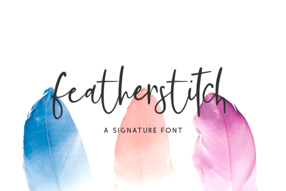 Featherstitch Script Font Poster 1