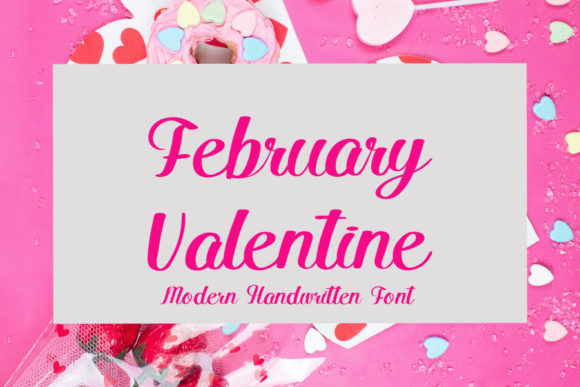 February Valentine Font Poster 1