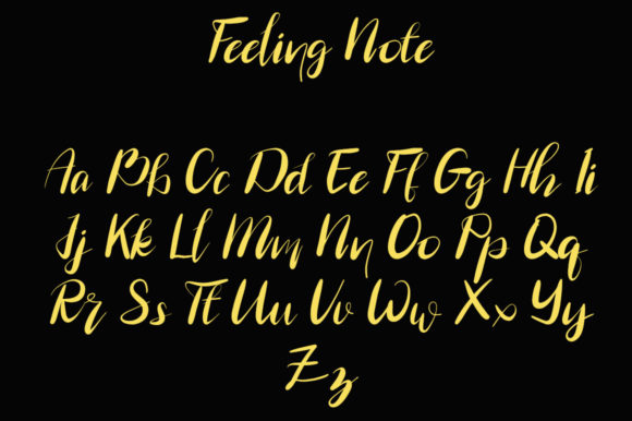 Feeling Note Font Poster 5