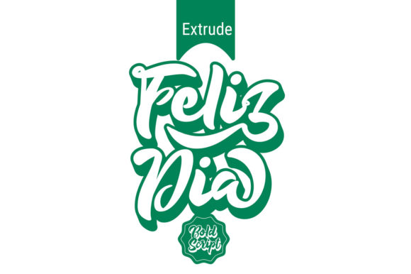 Feliz Dia Font Poster 2