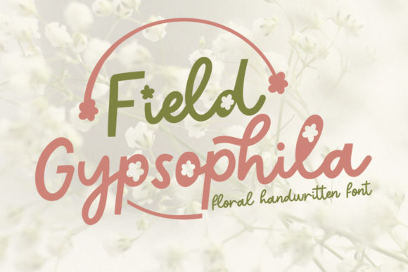 Field Gypsophila Font Poster 1
