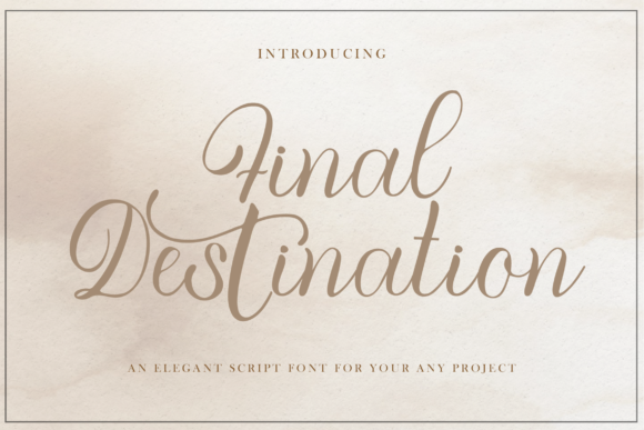Final Destination Font Poster 1