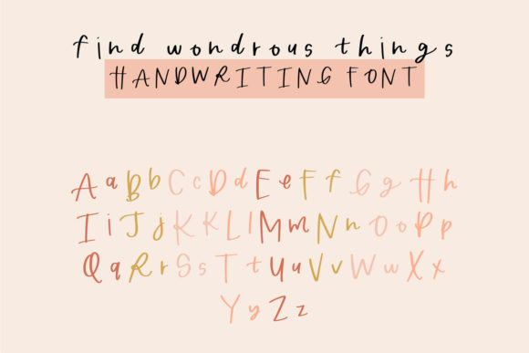Find Wondrous Things Font