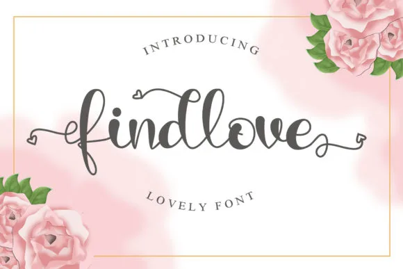 Findlove Font Findlove Font Poster 1