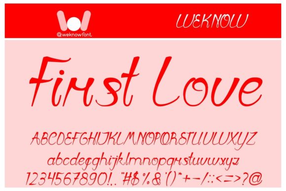 First Love Font Poster 1