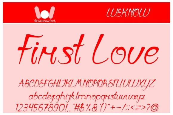 First Love Font First Love Font Poster 1
