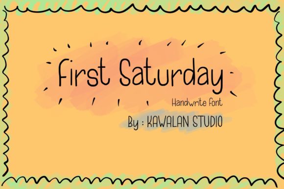 First Saturday Font Poster 1