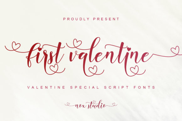 First Valentine Font Poster 1