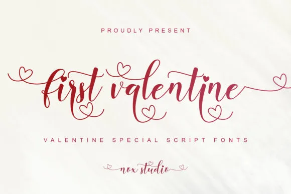 First Valentine Font First Valentine Font Poster 1
