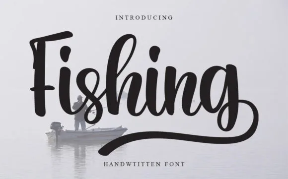 Fishing Font Fishing Font Poster 1
