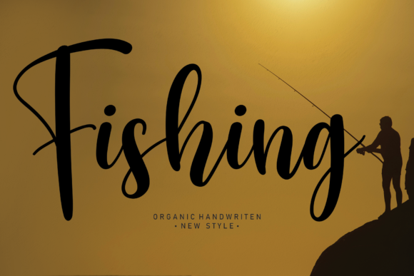 Fishing Font Fishing Font Poster 1