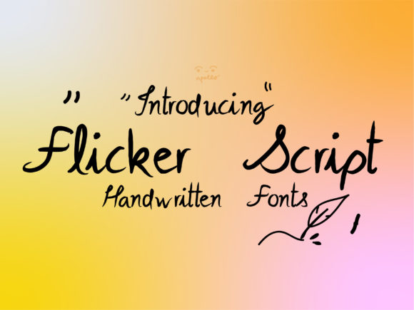 Flicker Script Font Poster 1