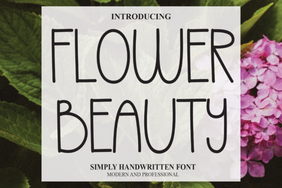 Flower Beauty Font Poster 1