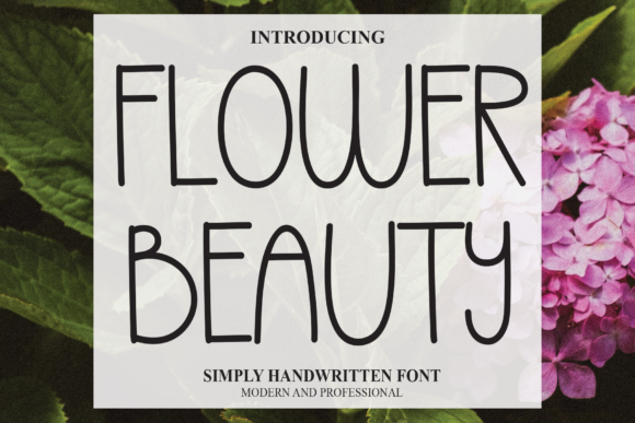 Flower Beauty Font Flower Beauty Font Poster 1