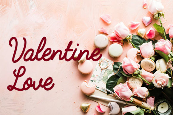 Flower Valentine Font Poster 2