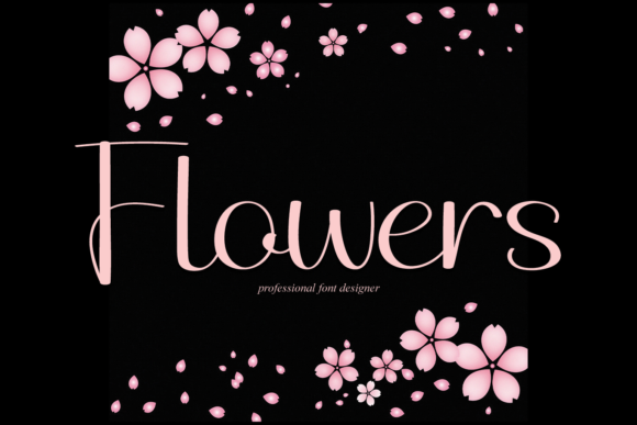 Flowers Font Poster 1